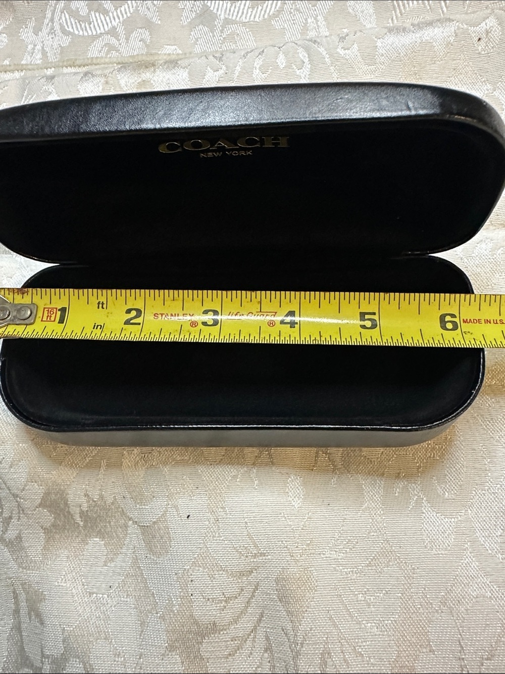 COACH Black Leather Eyeglass/ Sunglasses Case - Picture 7 of 8